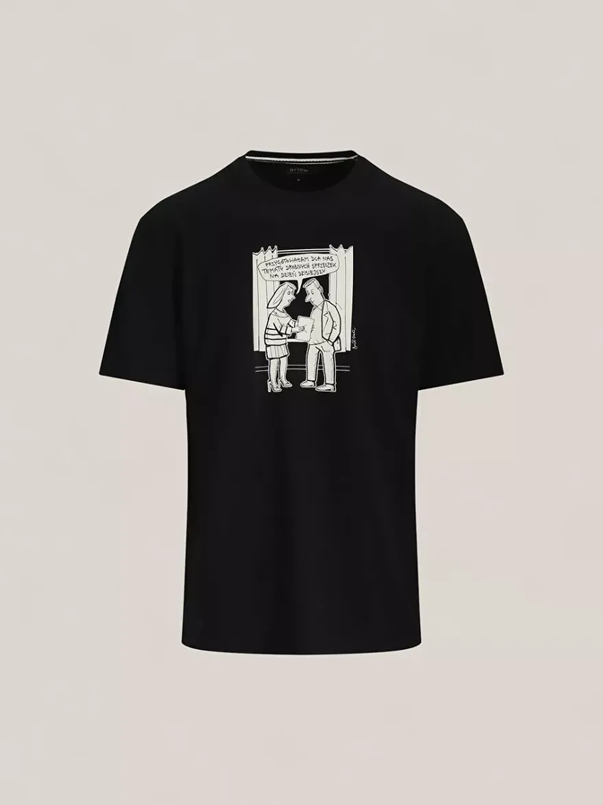 Bytom CZARNY T-SHIRT MLECZKO