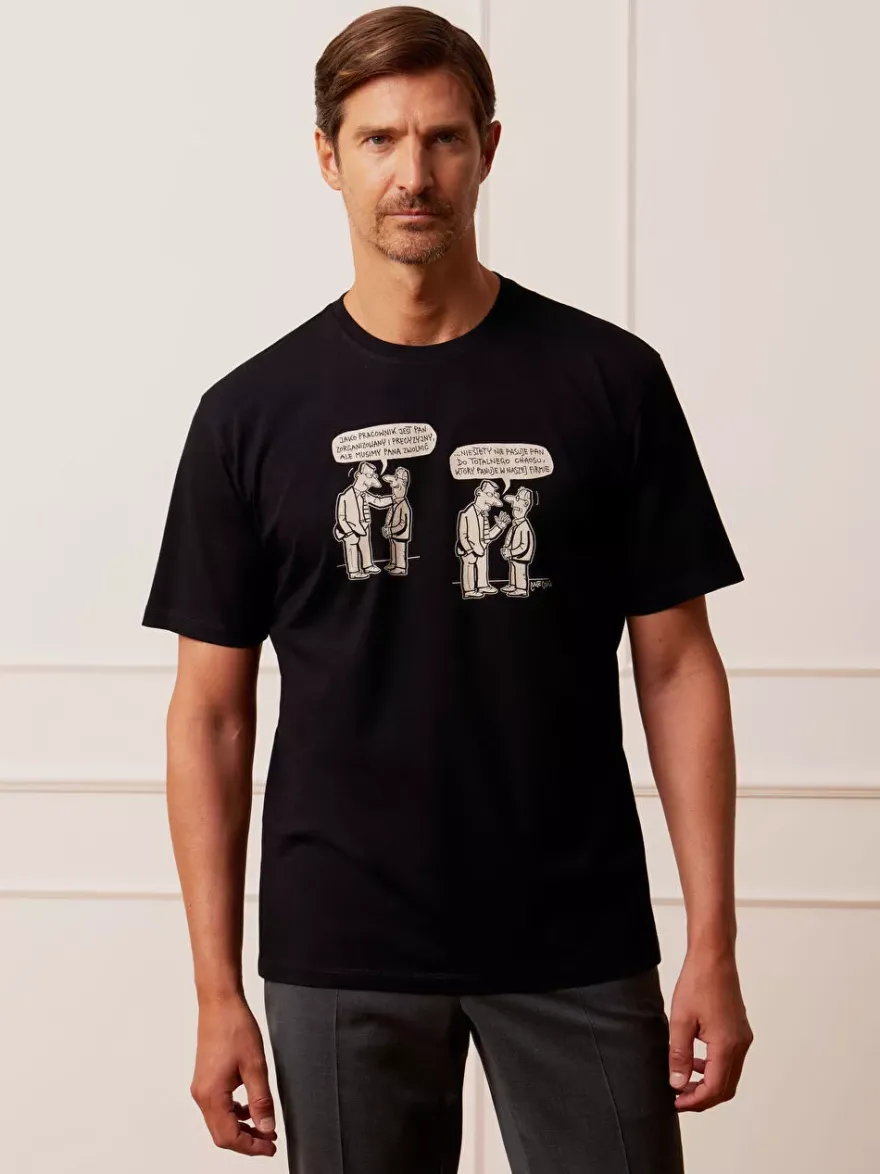 Bytom CZARNY T-SHIRT MLECZKO Clearance