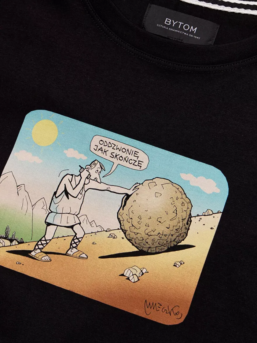 Bytom CZARNY T-SHIRT MLECZKO Sale