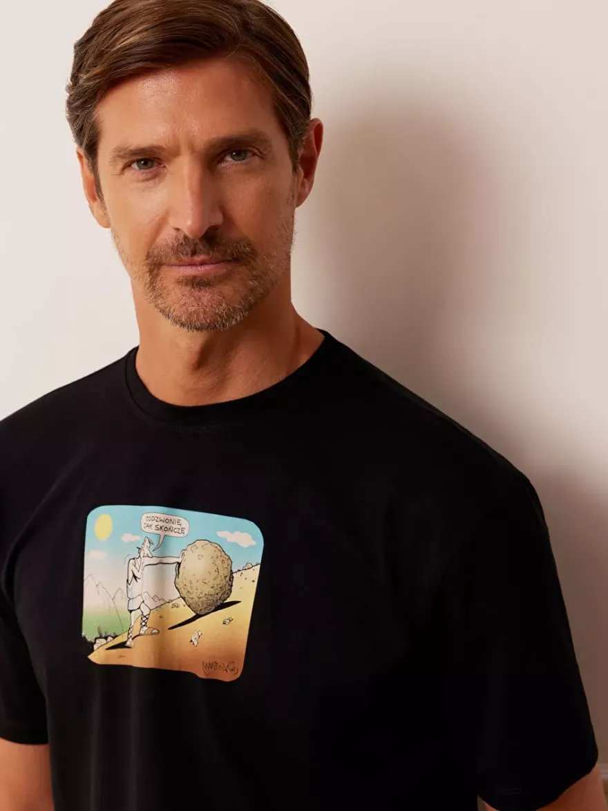Bytom CZARNY T-SHIRT MLECZKO Sale