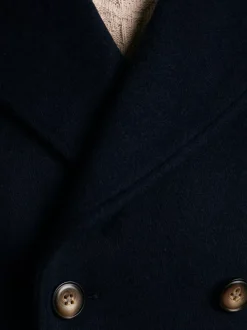 Bytom DWURZĘDOWY WEŁNIANY PŁASZCZ Z DODATKIEM KASZMIRU New