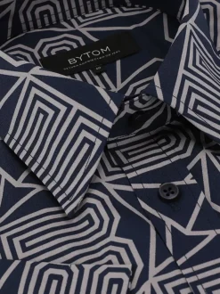 Bytom GRANATOWA KOSZULA KRÓTKI RĘKAW Online