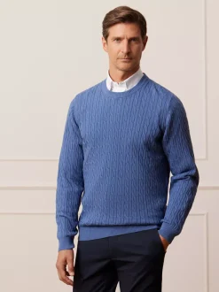 Bytom NIEBIESKI SWETER BRATOFT Clearance
